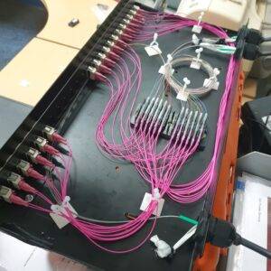 A 3 cable fibre patch panel