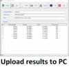 Software interface for uploading results to PC