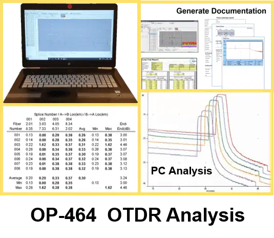 OTDR PC Analysis training course OP-464 allows you to generate OTDR reports quickly