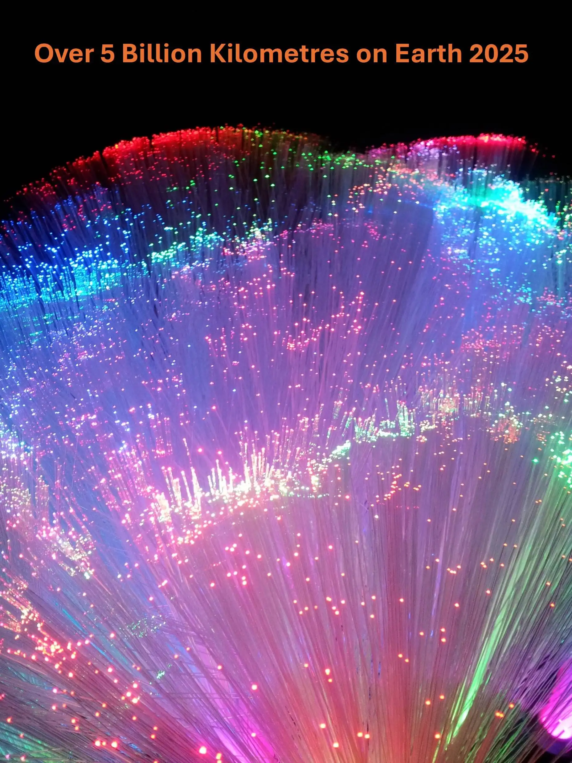 Colourful glowing optical fibres